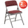 2 Pack Triple Braced & Double Hinged Burgundy Fabric Metal Folding Chair - Flash Furniture