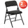 2 Pack Triple Braced & Double Hinged Black Patterned Fabric Metal Folding Chair - Flash Furniture