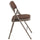 2 Pk. HERCULES Series Curved Triple Braced & Double Hinged Brown Patterned Fabric Metal Folding Chair - Flash Furniture
