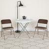 2 Pk. HERCULES Series Curved Triple Braced & Double Hinged Brown Patterned Fabric Metal Folding Chair - Flash Furniture
