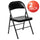 2 Pack Double Braced Black Metal Folding Chair - Flash Furniture