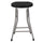 2 Pack Foldable Stool with Black Plastic Seat and Titanium Gray Frame - Flash Furniture