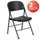 2 Pack HERCULES Series 330 lb. Capacity Black Plastic Folding Chair with Charcoal Frame - Flash Furniture