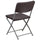 2 Pack HERCULES Series Brown Rattan Plastic Folding Chair with Gray Frame - Flash Furniture
