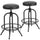 2 Pk. 30'' Barstool with Swivel Lift Black Leather Seat - Flash Furniture
