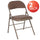 2 Pack HERCULES Series Double Braced Beige Vinyl Folding Chair - Flash Furniture