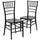 2 Pk. HERCULES PREMIUM Series Black Resin Stacking Chiavari Chair - Flash Furniture