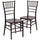 2 Pk. HERCULES PREMIUM Series Mahogany Resin Stacking Chiavari Chair - Flash Furniture