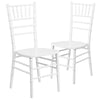 2 Pk. HERCULES Series White Wood Chiavari Chair - Flash Furniture