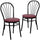 2 Pk. HERCULES Series Fan Back Metal Chair - Burgundy Vinyl Seat - Flash Furniture
