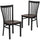 2 Pk. HERCULES Series Black School House Back Metal Restaurant Chair - Mahogany Wood Seat - Flash Furniture