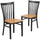 2 Pk. HERCULES Series Black School House Back Metal Restaurant Chair - Natural Wood Seat - Flash Furniture
