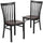 2 Pk. HERCULES Series Black School House Back Metal Restaurant Chair - Walnut Wood Seat - Flash Furniture