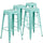 4 Pk. 30'' High Backless Mint Green Indoor-Outdoor Barstool - Flash Furniture