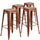 4 Pk. 30'' High Backless Copper Indoor-Outdoor Barstool - Flash Furniture