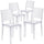 4 Pk. Phantom Series Transparent Stacking Side Chair - Flash Furniture