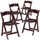 4 Pk. HERCULES Series 1000 lb. Capacity Red Mahogany Resin Folding Chair with Black Vinyl Padded Seat - Flash Furniture