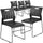 5 Pk. HERCULES Series 881 lb. Capacity Black Sled Base Stack Chair with Air-Vent Back - Flash Furniture