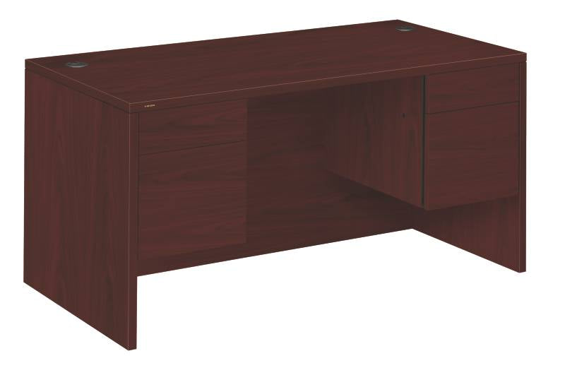10500 Series Double Pedestal Desk | 2 Box / 2 File Drawers | 60''W x 30''D x 29-1/2''H | Mahogany Finish - HON