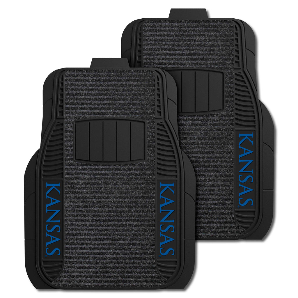 Fanmats - University of Kansas 2-pc Deluxe Car Mat Set 21''x27''