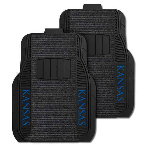 Fanmats - University of Kansas 2-pc Deluxe Car Mat Set 21''x27''