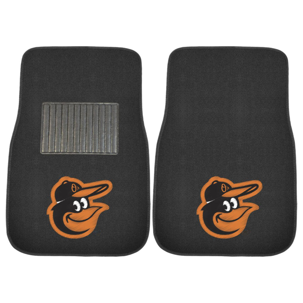 Fanmats - MLB - Baltimore Orioles 2-pc Embroidered Car Mat Set 17''x25.5''