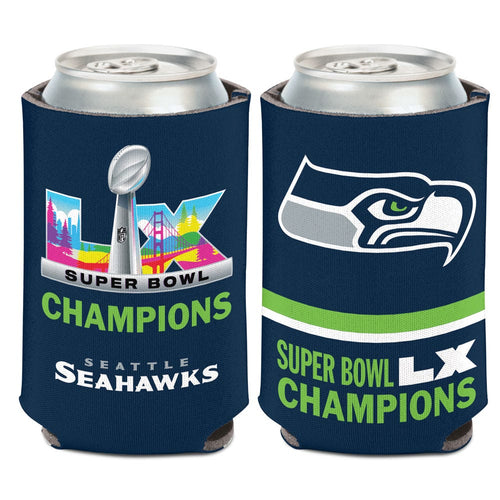 Seattle Seahawks Can Cooler Champ Super Bowl LX Champ - WinCraft