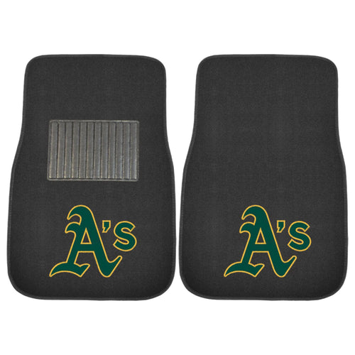 Fanmats - MLB - Oakland Athletics 2-pc Embroidered Car Mat Set 17''x25.5''
