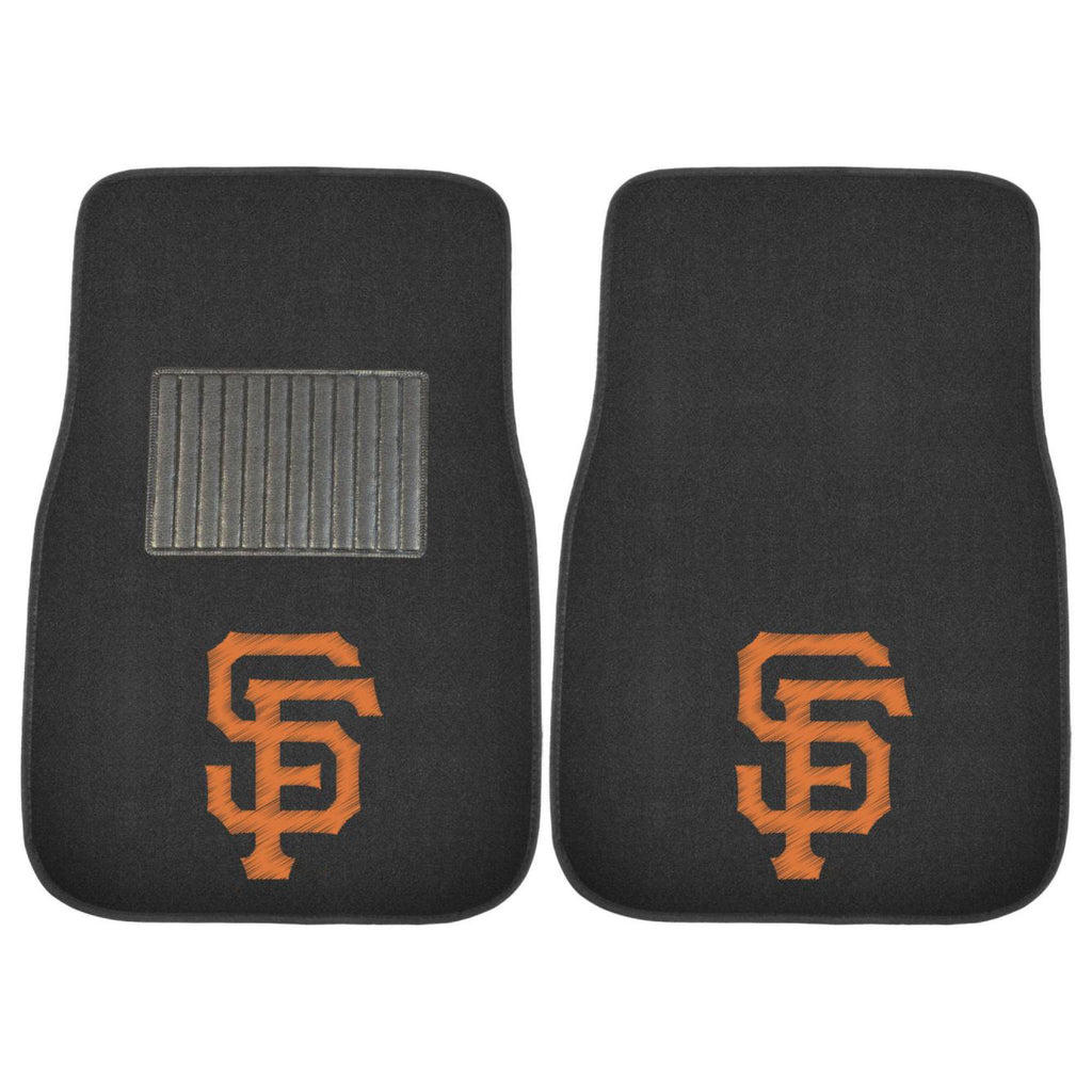 Fanmats - MLB - San Francisco Giants 2-pc Embroidered Car Mat Set 17''x25.5''