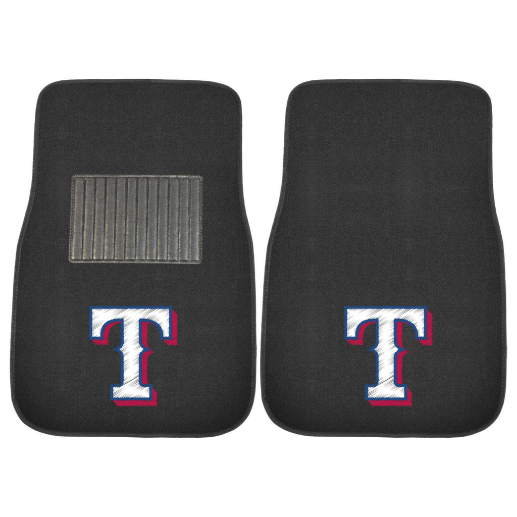 Fanmats - MLB - Texas Rangers 2-pc Embroidered Car Mat Set 17''x25.5''
