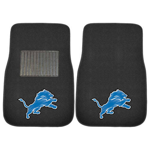 Fanmats - NFL - Detroit Lions 2-pc Embroidered Car Mat Set 17''x25.5''