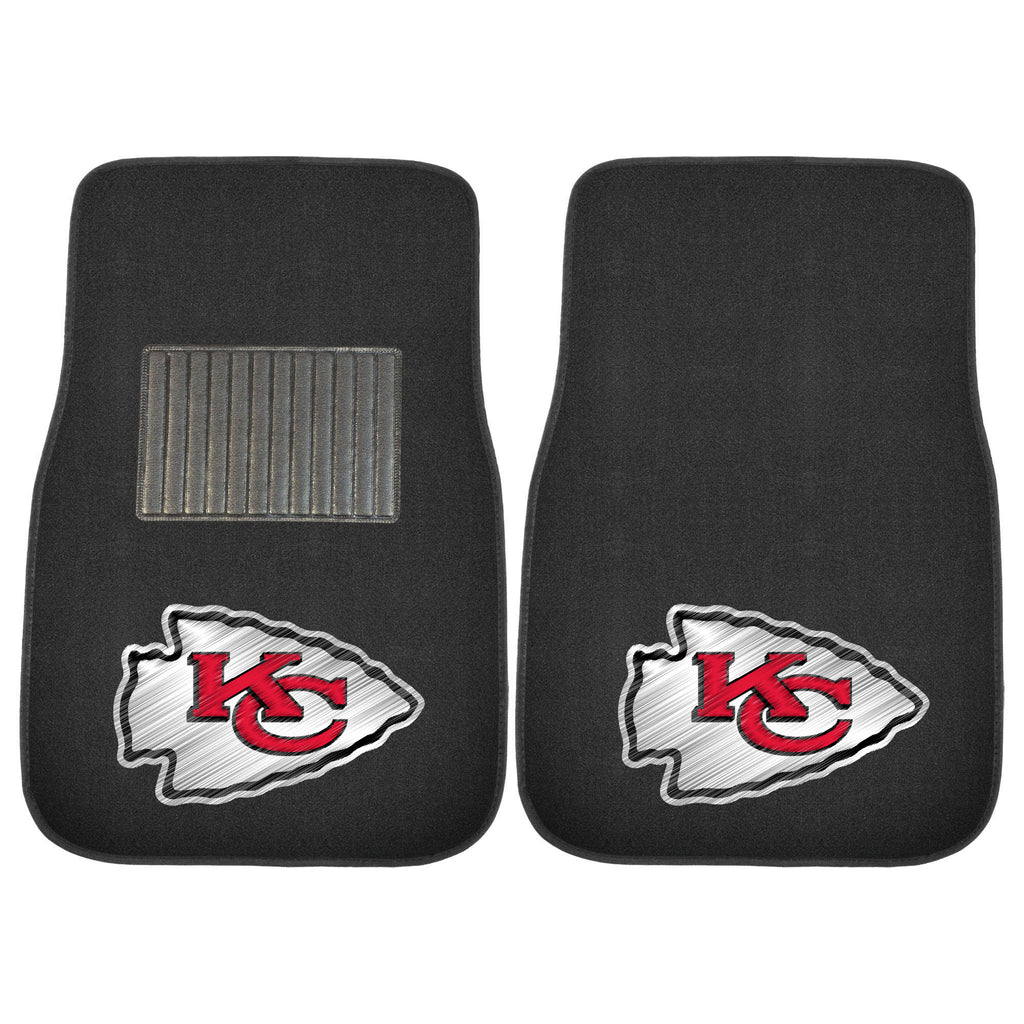 Fanmats - NFL - Kansas City Chiefs 2-pc Embroidered Car Mat Set 17''x25.5''