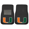 Fanmats - University of Miami 2-pc Embroidered Car Mat Set 17''x25.5''