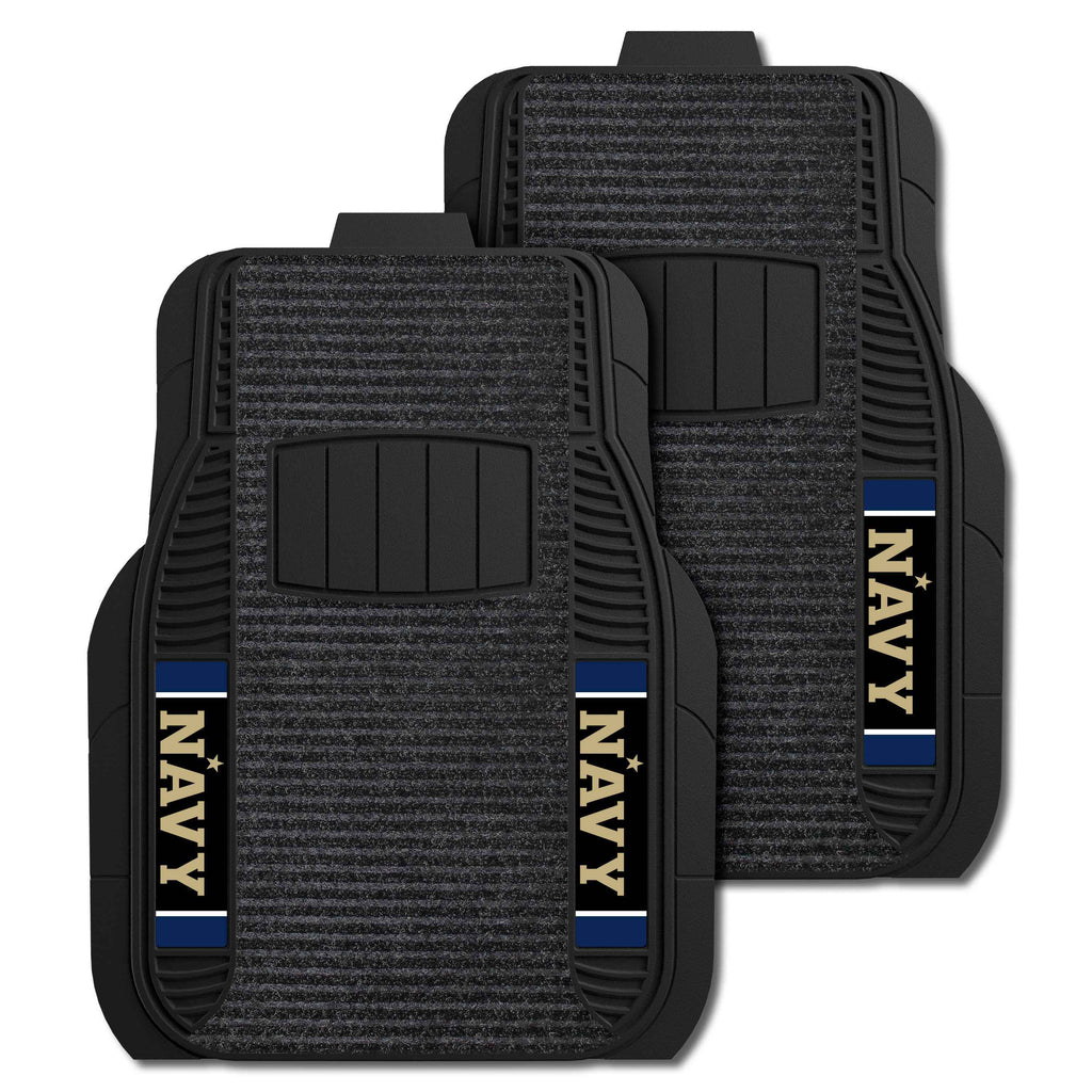 Fanmats - U.S. Naval Academy 2-pc Deluxe Car Mat Set 21''x27''