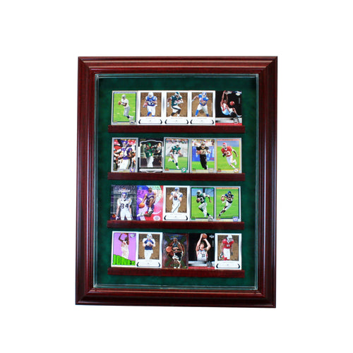 20 Card Cabinet Style Display Case with Cherry Moulding
