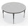 Activity Table - 48'' Round - Gray Nebula Top Surface - Black Edgeband - BALT