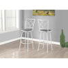 Bar Stool, Set Of 2, Swivel, Bar Height, White - Monarch