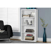 Bookshelf, Bookcase, Etagere, 5 Tier, 48H, Office, Bedroom, White Laminate - Monarch