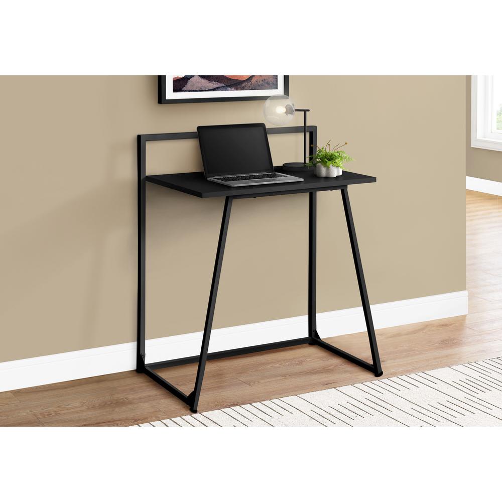 Computer Desk, Home Office, Laptop, 30L, Work, Black Laminate, Black - Monarch