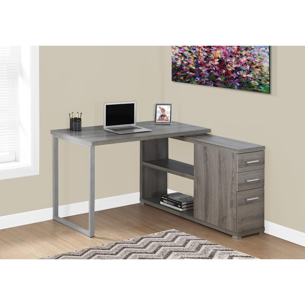Computer Desk, Home Office, Corner, Left, Right Set-up, Storage Drawers - Monarch