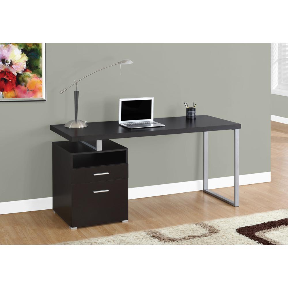 Computer Desk, Home Office, Laptop, Left, Right Set-up, Storage Drawers, 60 - Monarch