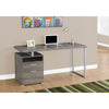 Computer Desk, Home Office, Laptop, Left, Right Set-up, Storage Drawers, 60L - Monarch