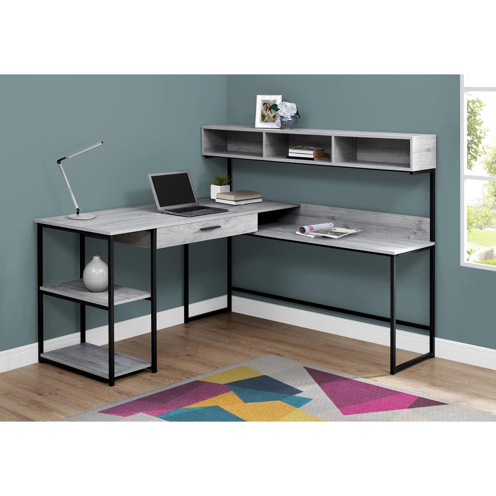 Computer Desk, Home Office, Corner, Storage Drawers, L Shape, Work, Laptop - Monarch
