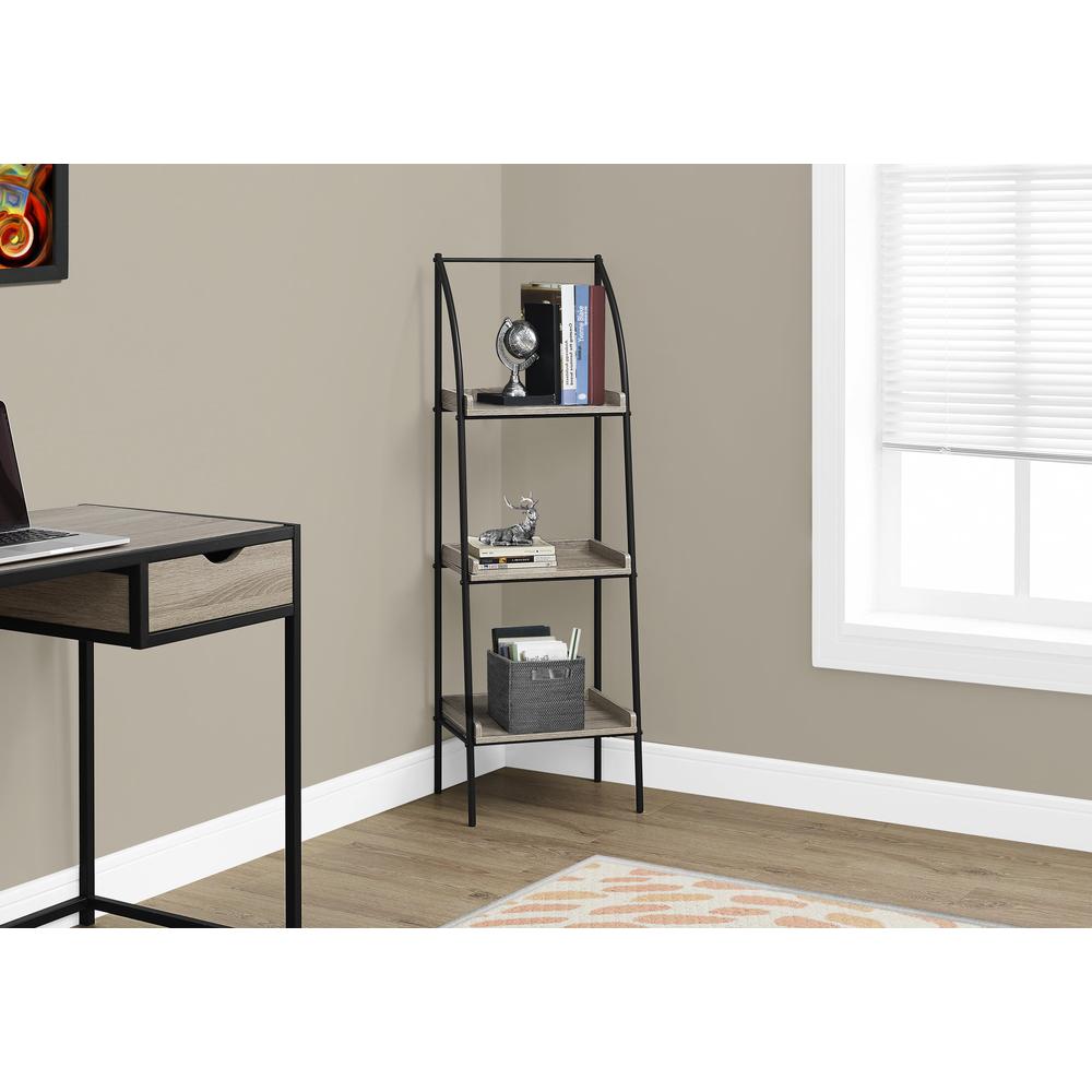 Bookshelf, Bookcase, Etagere, Corner, 3 Tier, 48H, Office, Bedroom - Monarch
