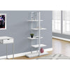Bookshelf, Bookcase, Etagere, 5 Tier, 60H, Office, Bedroom, White Laminate - Monarch