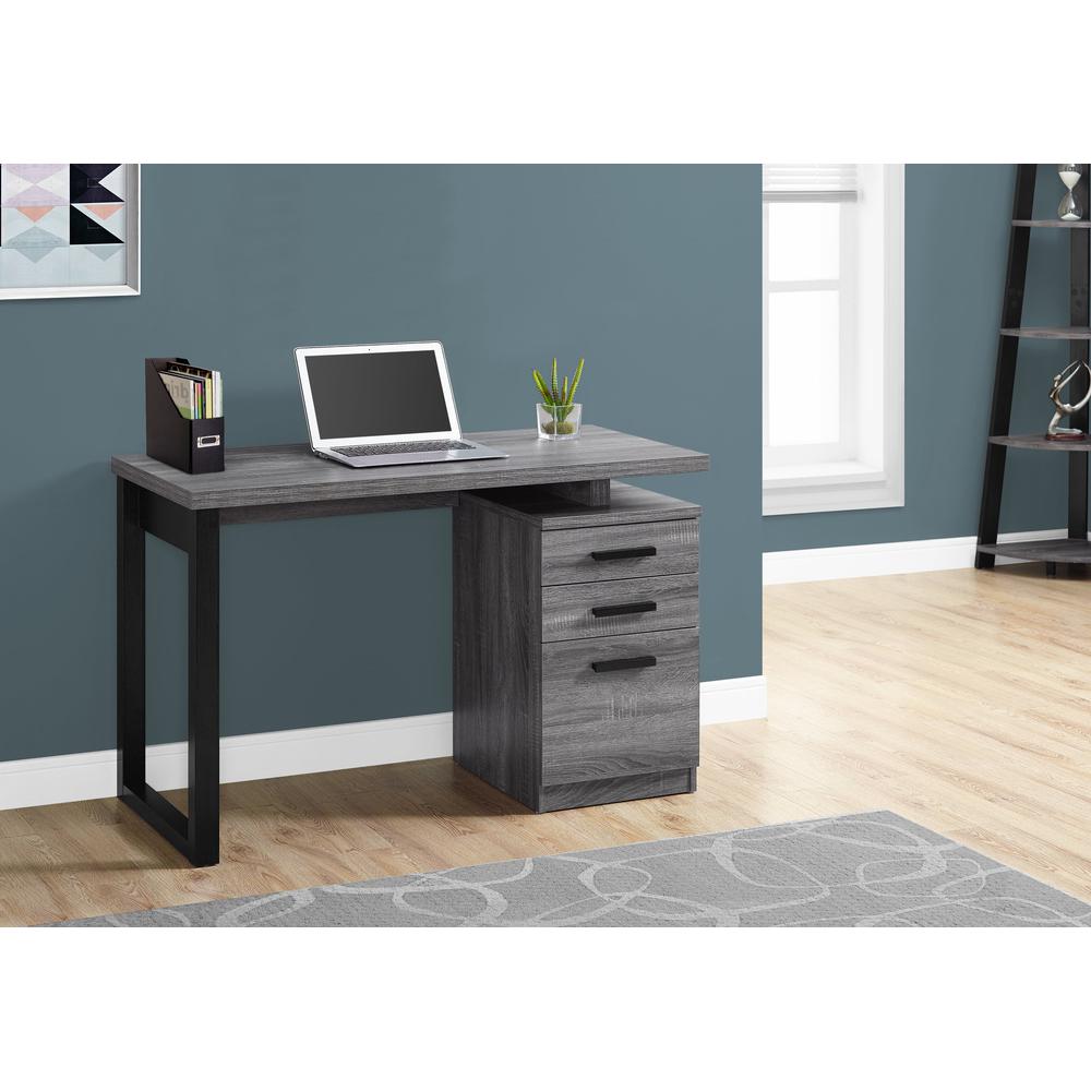 Computer Desk, Home Office, Laptop, Left, Right Set-up, Storage Drawers, 48L - Monarch