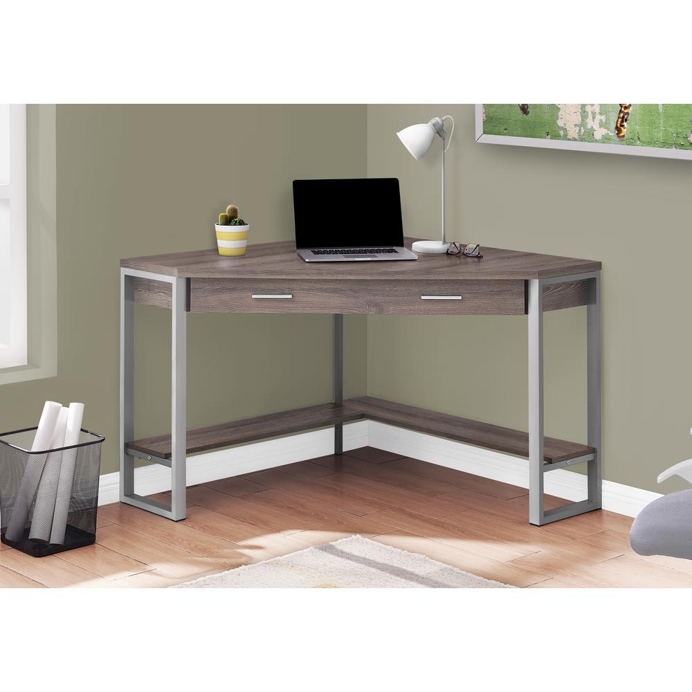 Computer Desk, Home Office, Corner, Storage Drawers, 42L, Work, Laptop - Monarch