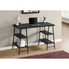 Computer Desk, Home Office, Laptop, Storage Shelves, 48L, Work, Black Laminate - Monarch