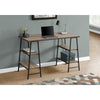 Computer Desk, Home Office, Laptop, Storage Shelves, 48L, Work, Brown Laminate - Monarch