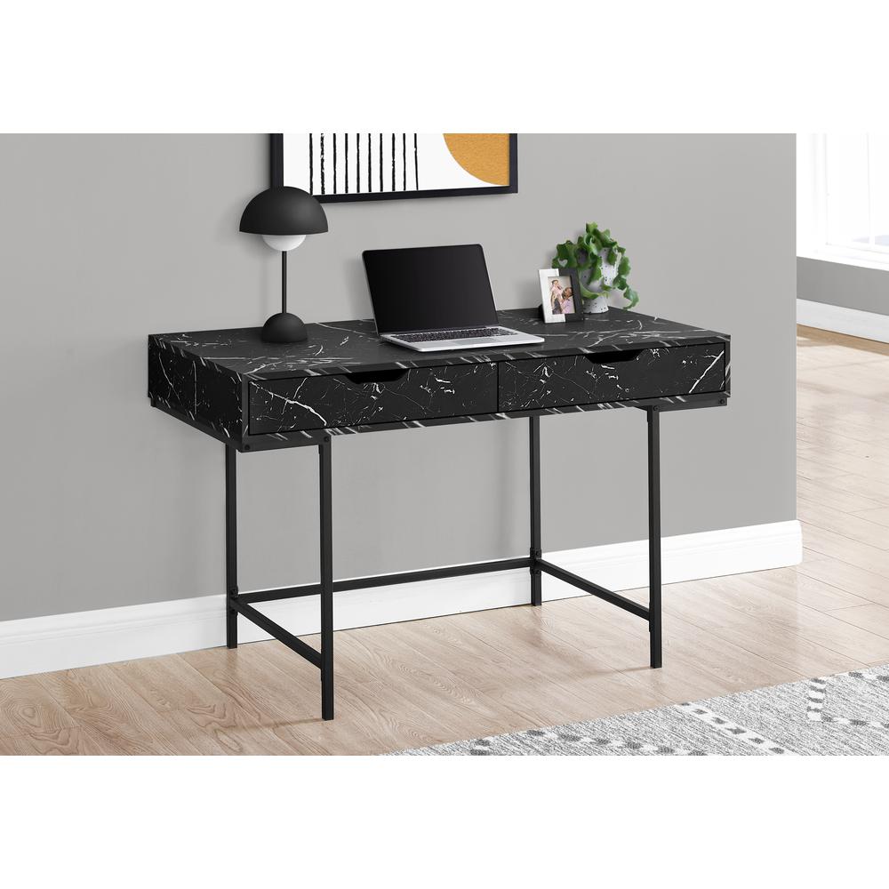 Computer Desk, Home Office, Laptop, Storage Drawers, 48L - Monarch